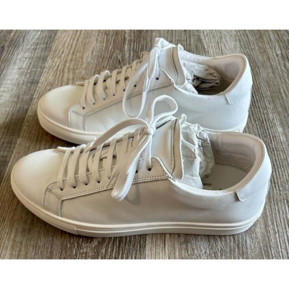 Stefani Bonfiglioli Italian White Leather Low Top Lace Up Sneaker 40 U.S. 7-7.5 - Picture 4 of 7